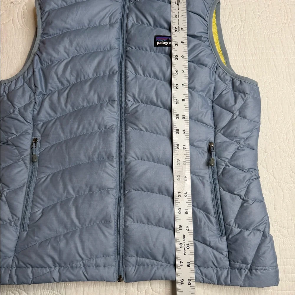 Patagonia Women’s Down Sweater Vest Goose Down Insulated Puffer Small Light Blue - Picture 9 of 10